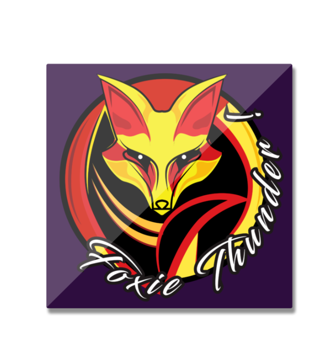 Foxie Thunder Fridge Magnet
