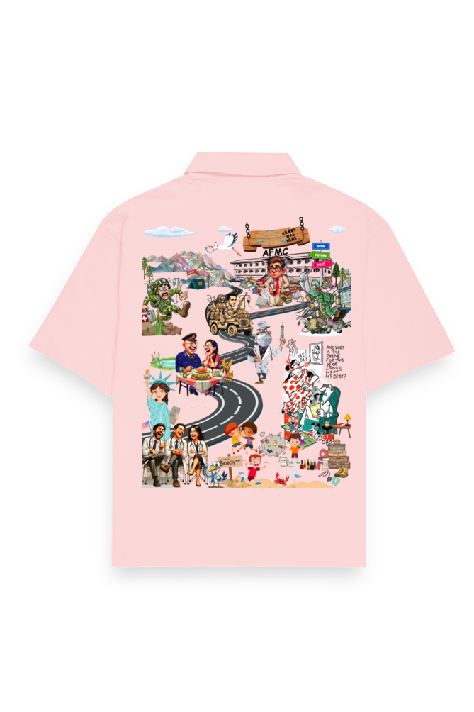 Elixirs Reunion Oversized Shirt for Ladies - Blush Pink Edition