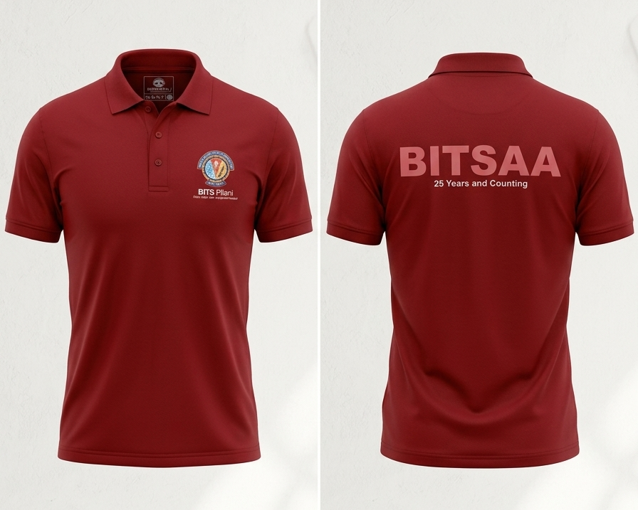 BITSAA Men's 25 years with back print Polo Shirt