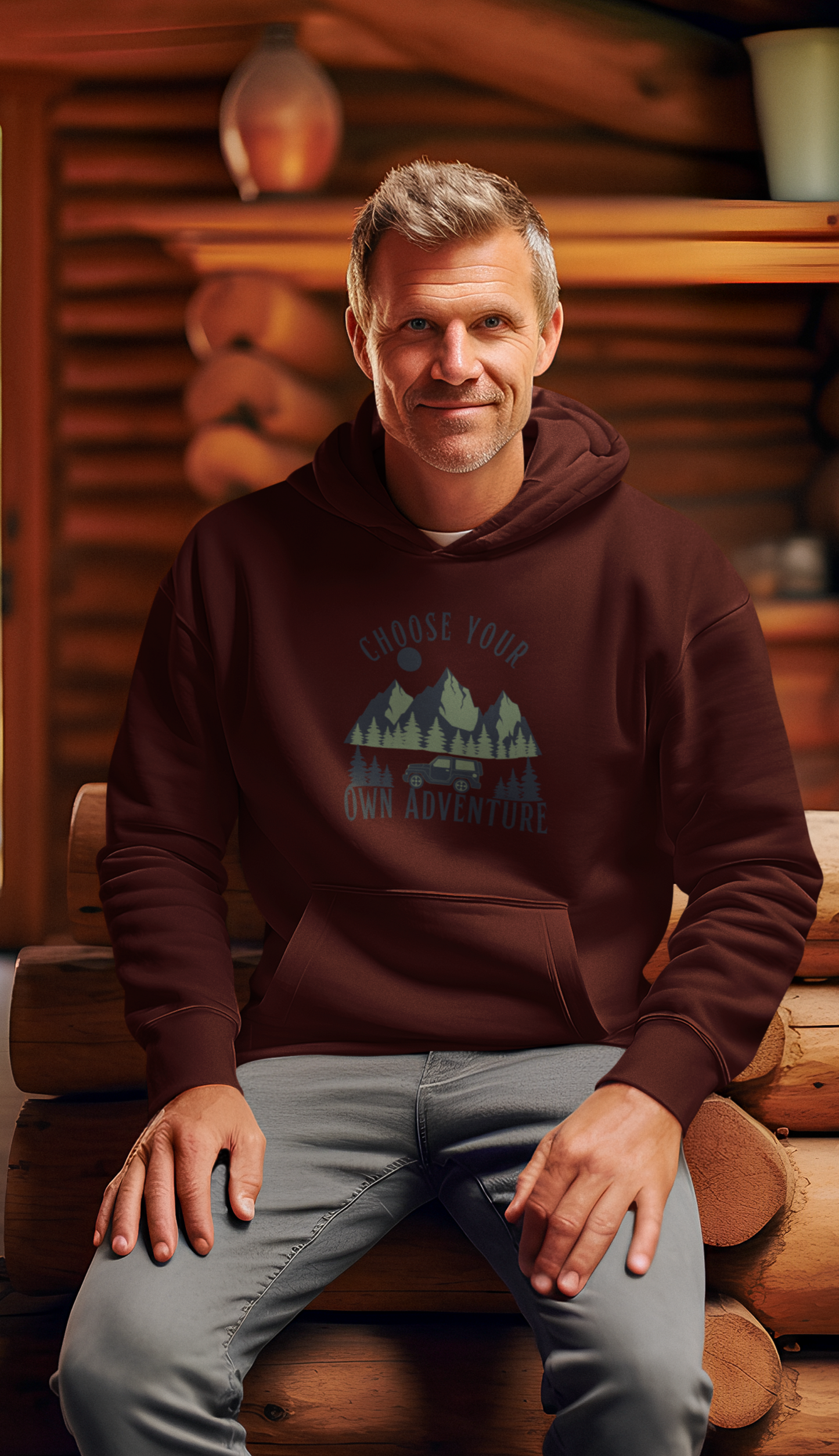 Choose your own Adventure maroon travel hoodie – wanderlust unisex sweatshirt | Indipeepal