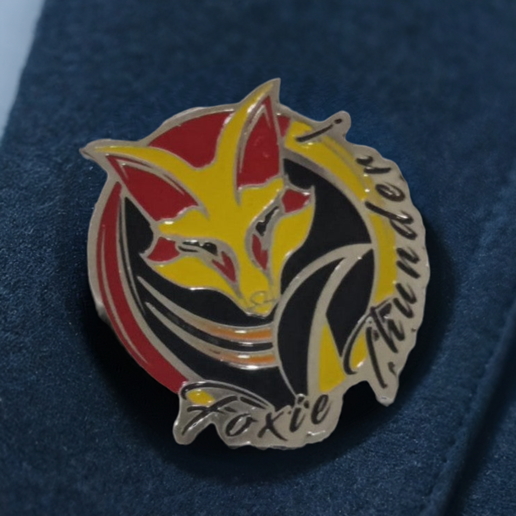 Foxie Thunder Lapel Pin