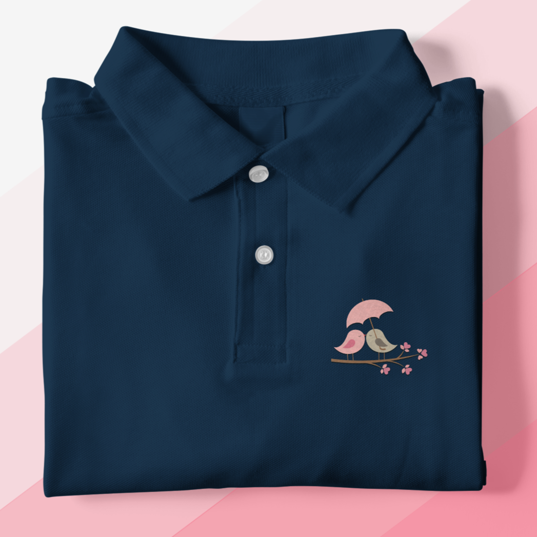 Love Birds Polo T shirt