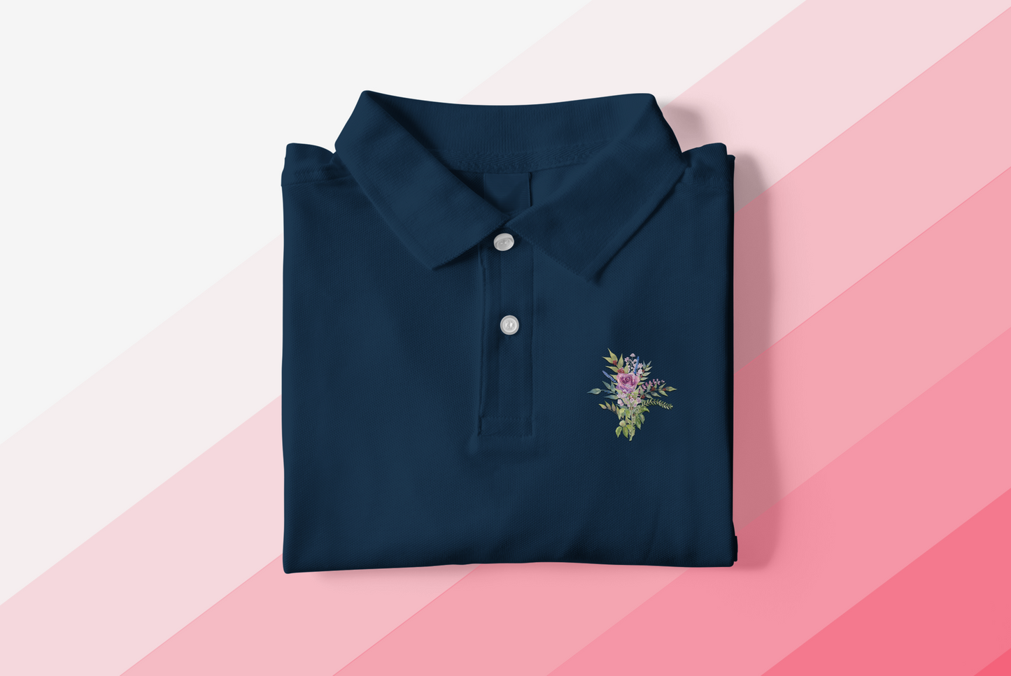 Flowers Polo T shirt