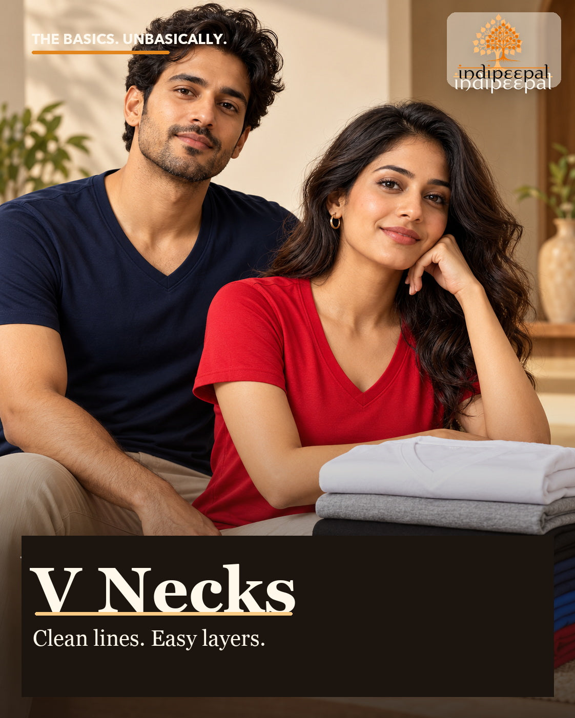 Plain V-Neck T-Shirts
