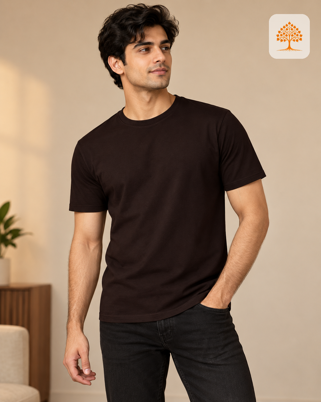 The Dark Stack – Black + Maroon + Coffee Brown | Round Neck Bundle | Save ₹348