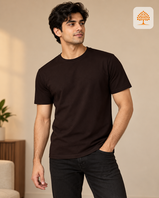 The Dark Stack – Black + Maroon + Coffee Brown | Round Neck Bundle | Save ₹348