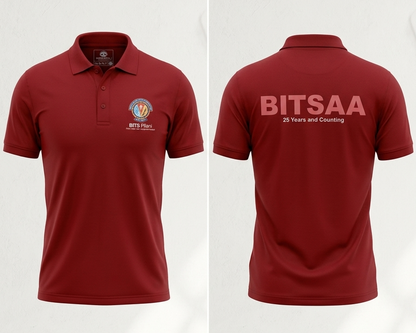 BITSAA Men's 25 years with back print Polo Shirt