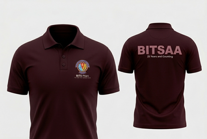 BITSAA Men's 25 years with back print Polo Shirt