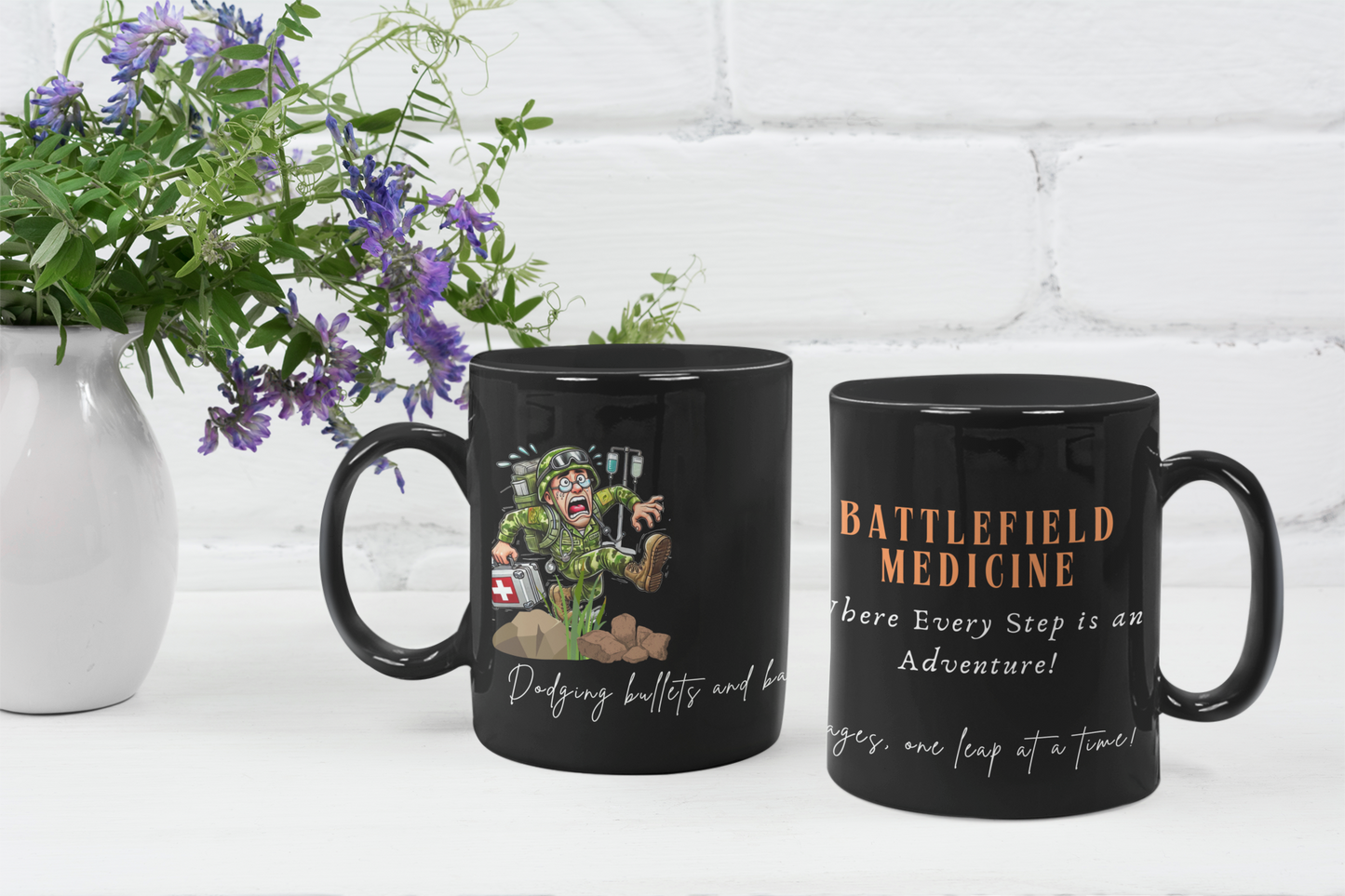 Battlefield Medicine Black Coffee Mug