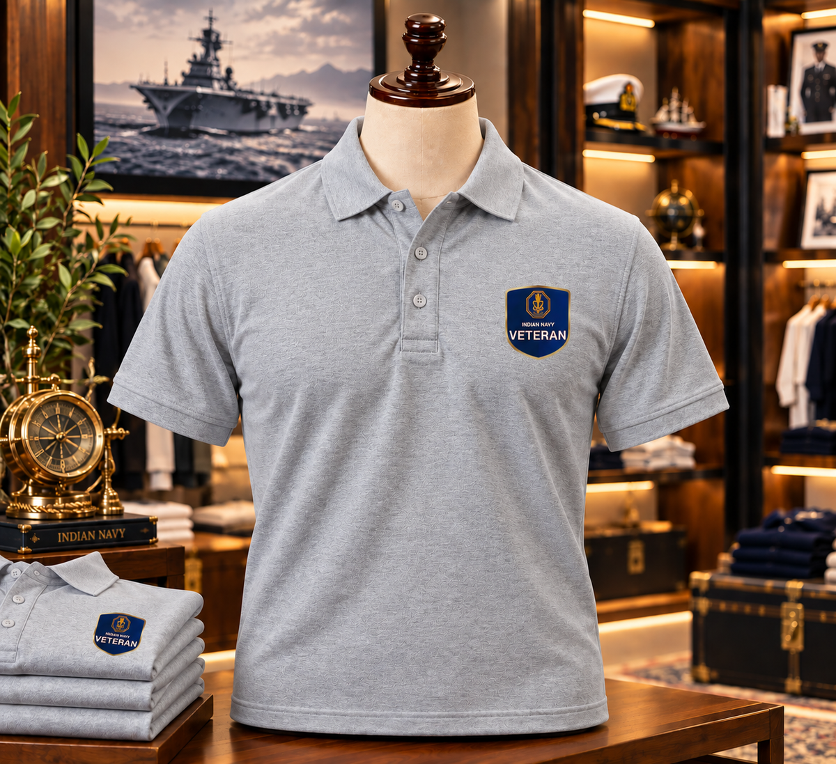 Indian Navy Veteran Polo T-Shirt – Honour the Service | Unisex | Indipeepal