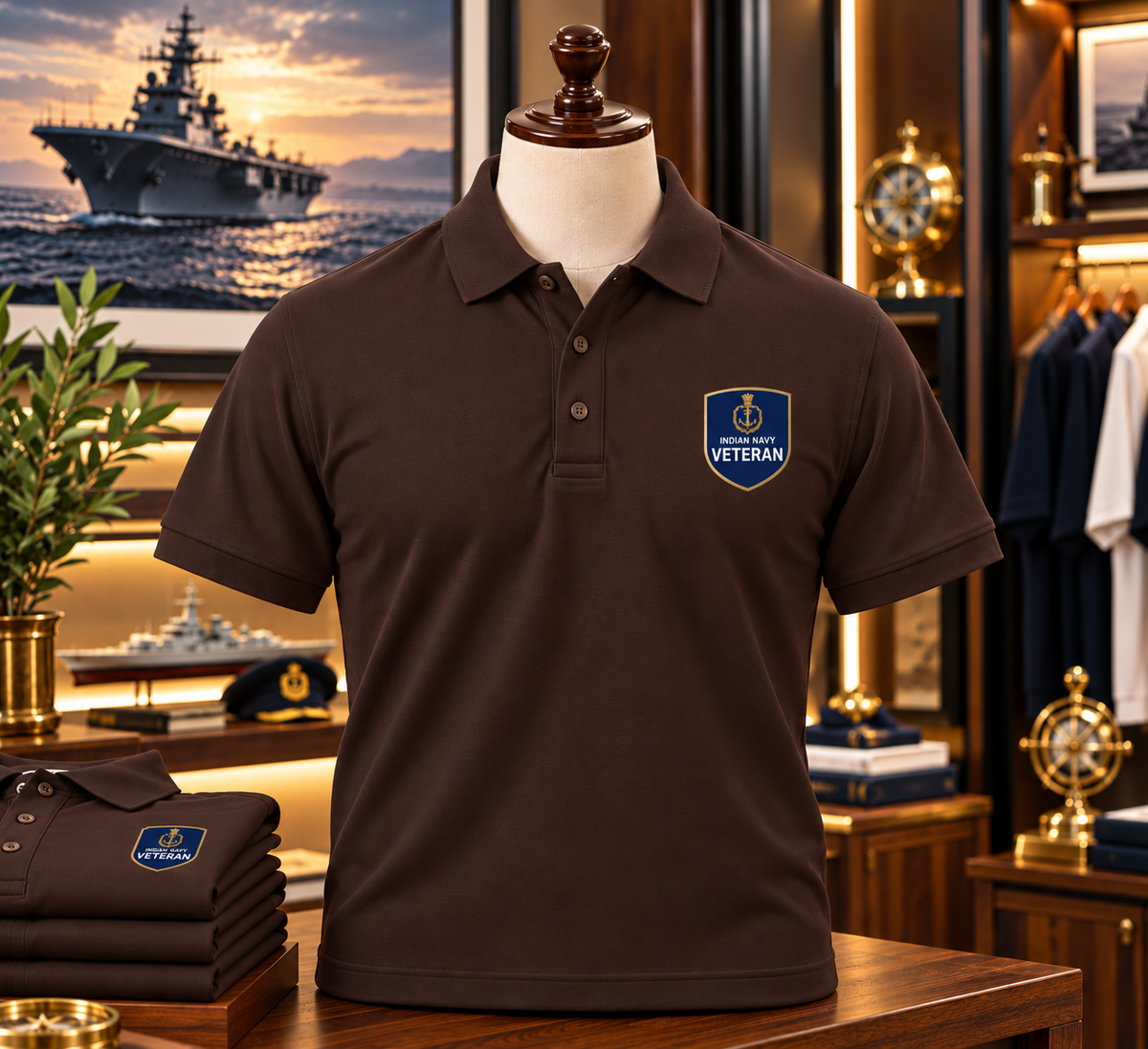 Indian Navy Veteran Polo T-Shirt – Honour the Service | Unisex | Indipeepal