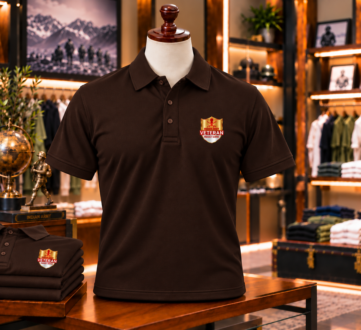 Indian Army Veteran Polo T-Shirt – Honour the Service | Unisex | Indipeepal
