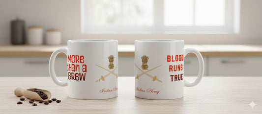 Indian Army "Blood Runs True" Ceramic Coffee Mug