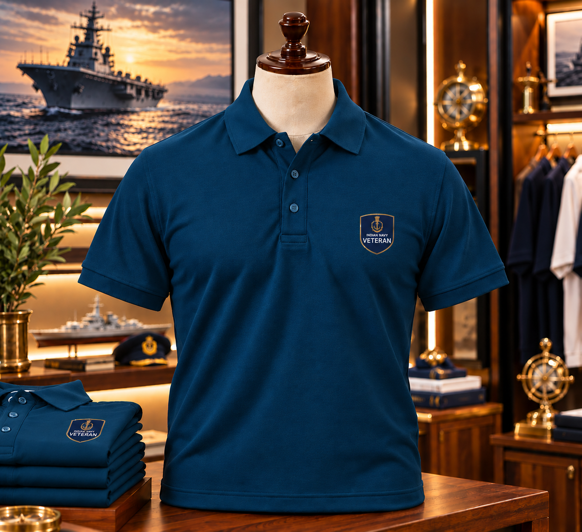 Indian Navy Veteran Polo T-Shirt – Honour the Service | Unisex | Indipeepal