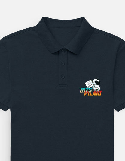 BITS Pilani Writing History Since 1964 polo t-shirt with astronaut design – alumni college merchandise | Indipeepal
