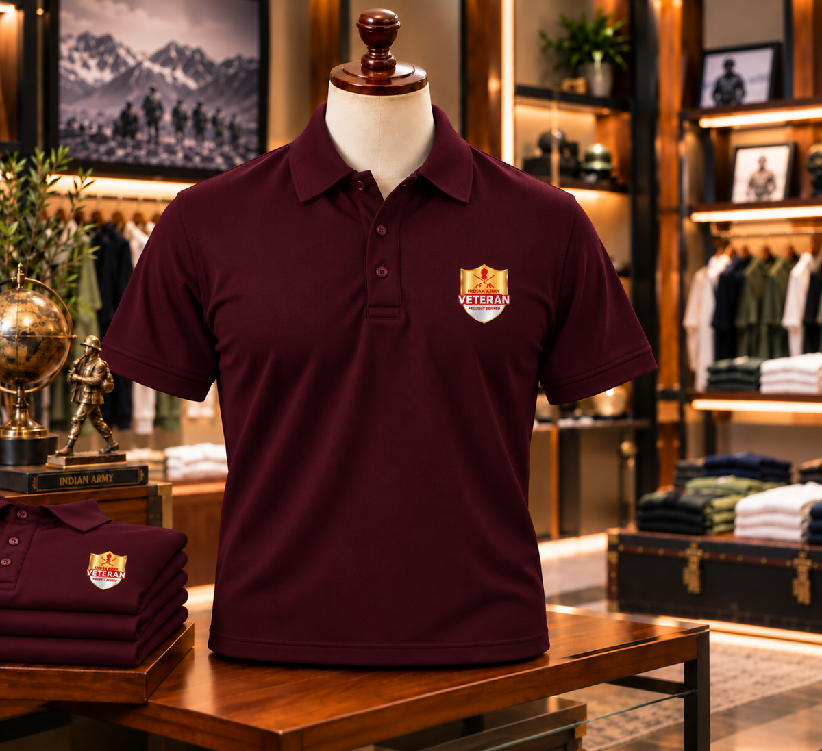 Indian Army Veteran Polo T-Shirt – Honour the Service | Unisex | Indipeepal