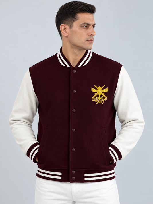 NDA Embroidered Crest Varsity Jacket – National Defence Academy Alumni | Indipeepal
