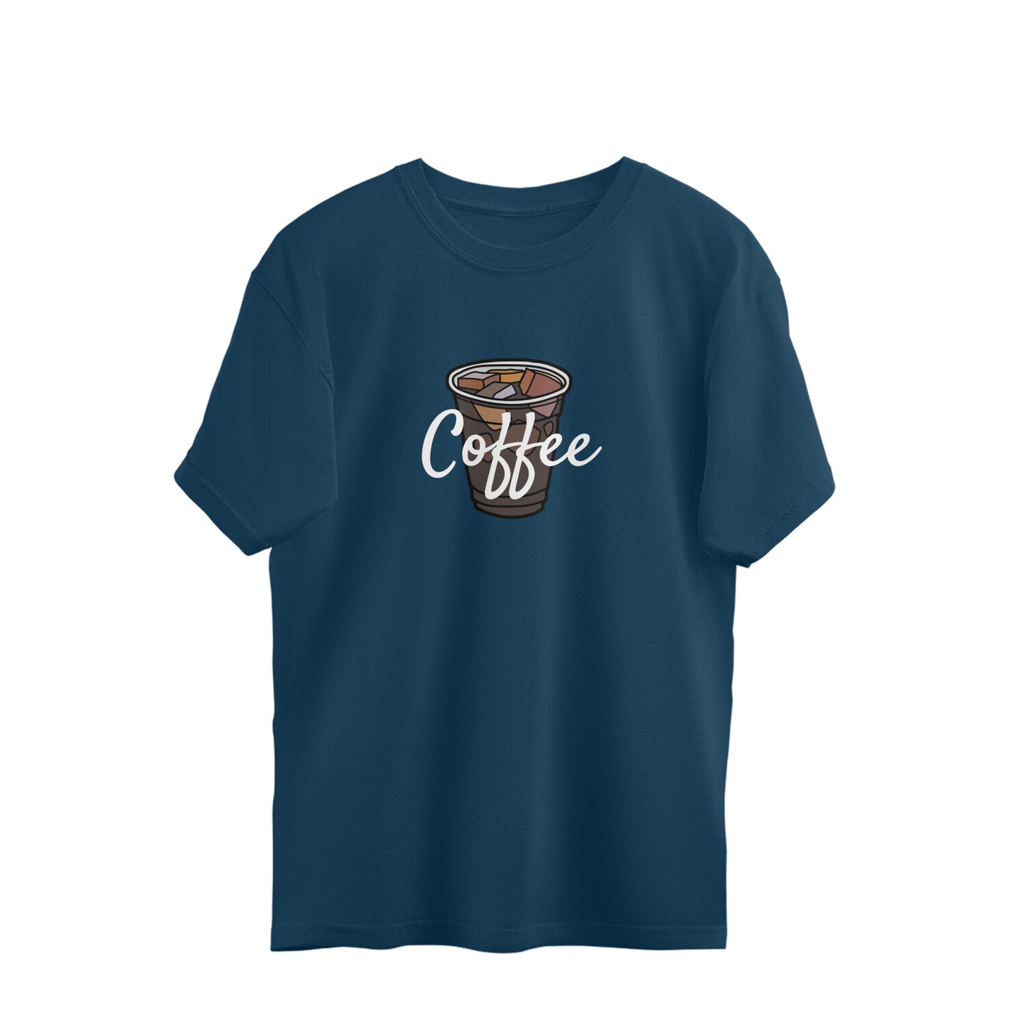 Coffee Oversized Unisex Round Neck