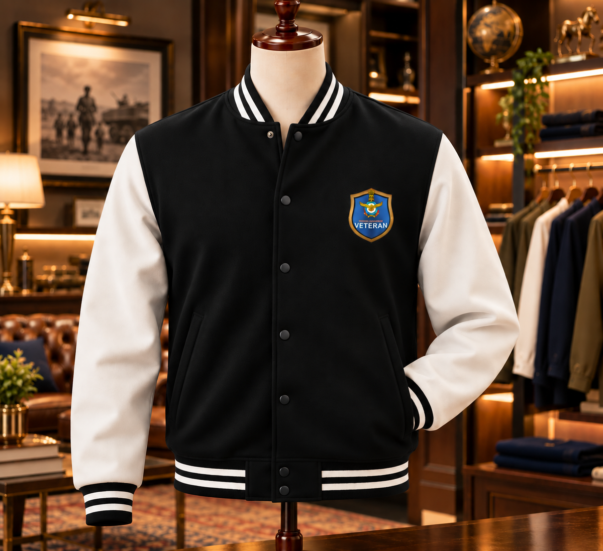 Indian Air Force Veteran Varsity Jacket – Honour the Service | Unisex | Indipeepal