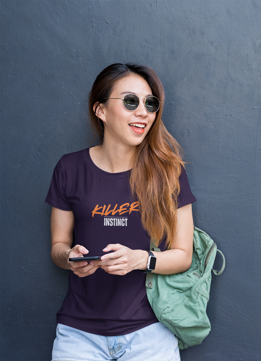 Killer Instinct Women's Classic T-Shirt – Kilo Squadron NDA | For the Ladies Who Bleed Grey & Orange