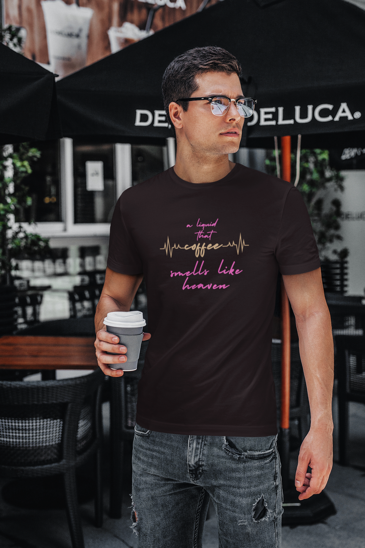 Liquid That Smells Like Heaven – Men's Coffee Lover T-Shirt