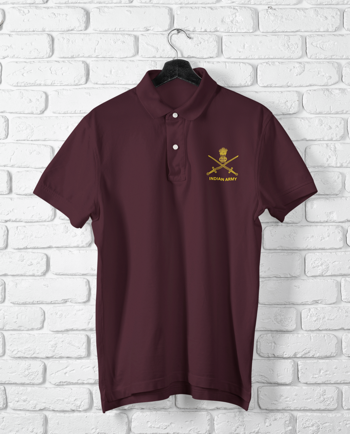 Indian Army Polo Shirt – Unisex | Print & Embroidery | Indipeepal