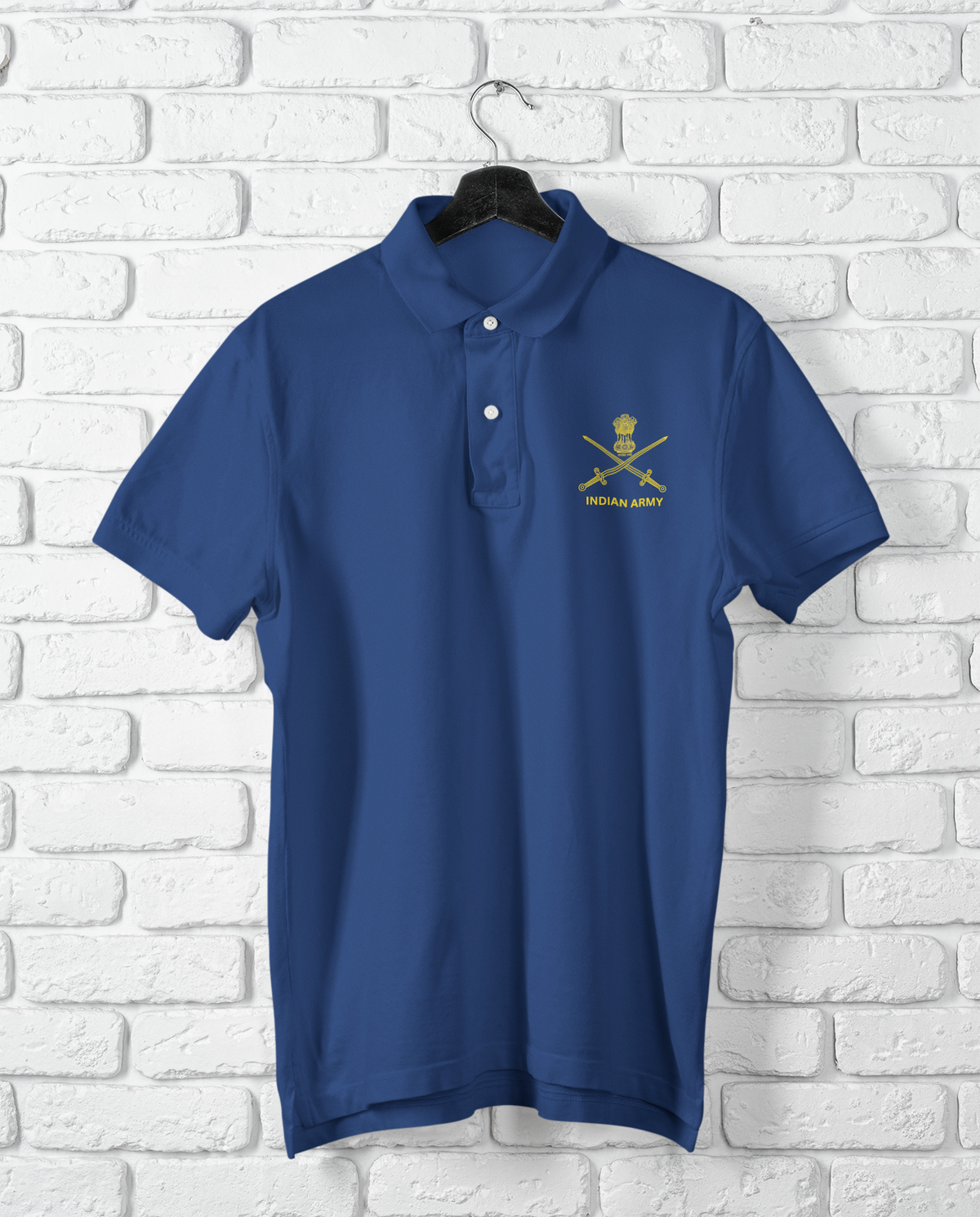 Indian Army Polo Shirt – Unisex | Print & Embroidery | Indipeepal