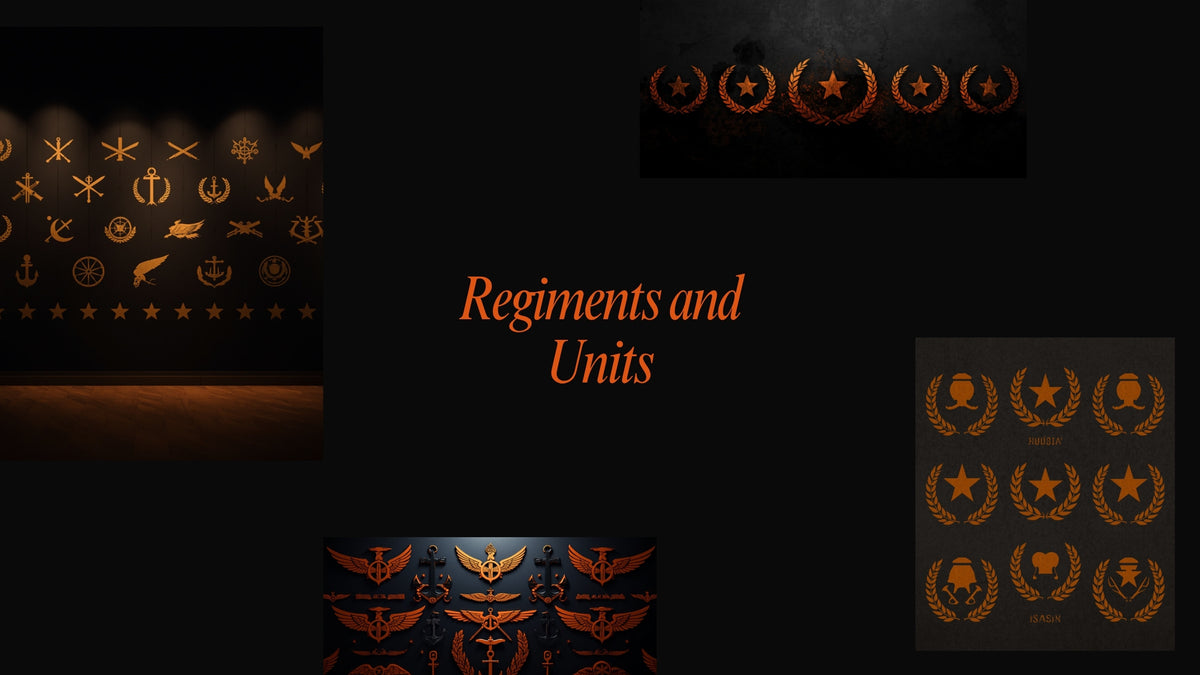 Indian Army regiments and units insignia wall