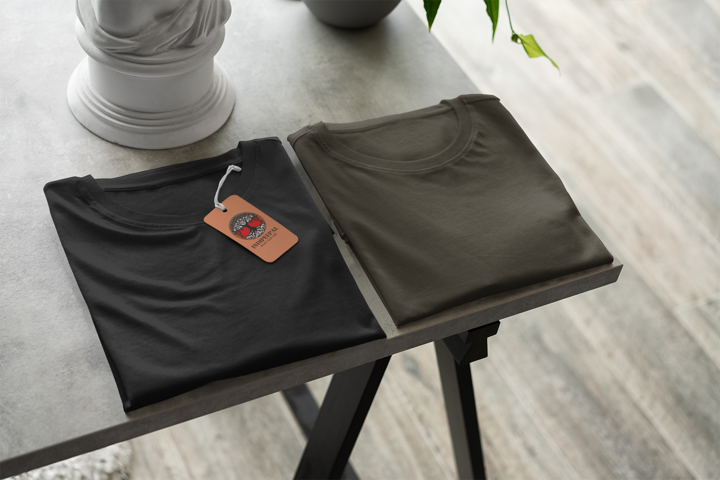 Army Essentials: Black & Olive Green Round Neck T-Shirt Bundle